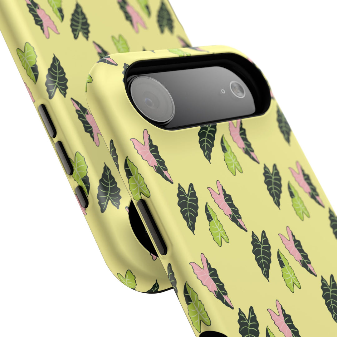 Alocasia Pattern Phone Case – Dual Layer Protective Cover