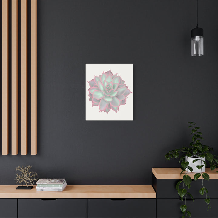 Echeveria Violet Queen Canvas Wall Art Rosette Succulent Print With Matte Finish