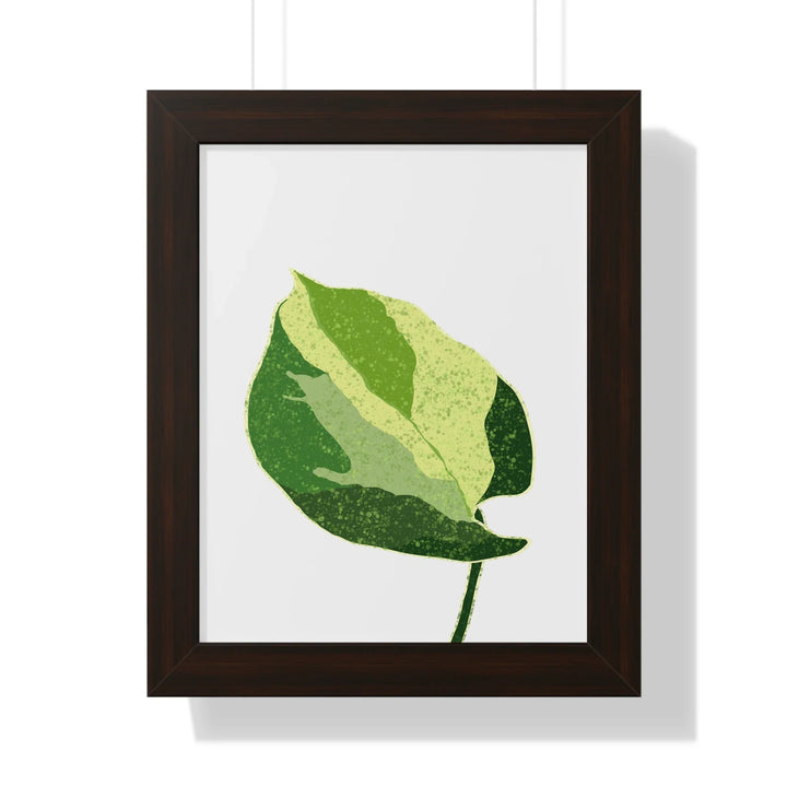 Manjula Pothos Print Framed Wall Art With Heart Shaped Leaves Matte Finish Indoor Plant Decor