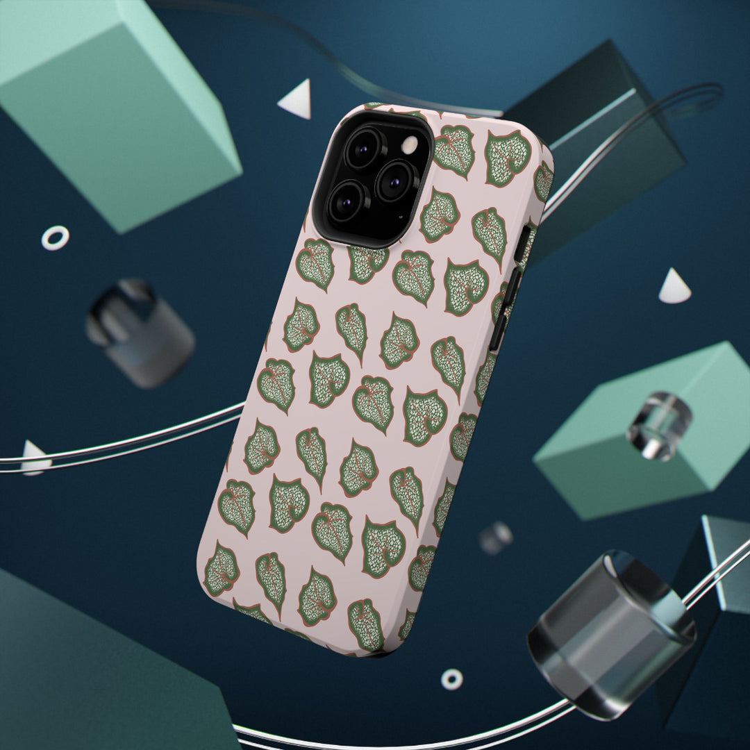 Begonia Pattern Phone Case – Dual Layer Protective Cover