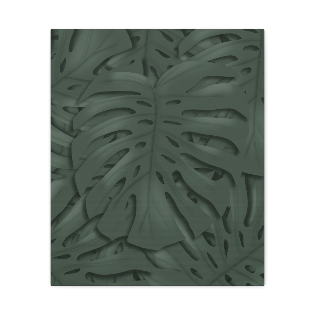 Monstera Canvas Art Tropical Leaf Wall Decor Durable Matte Finish Cotton Canvas Print 24x36