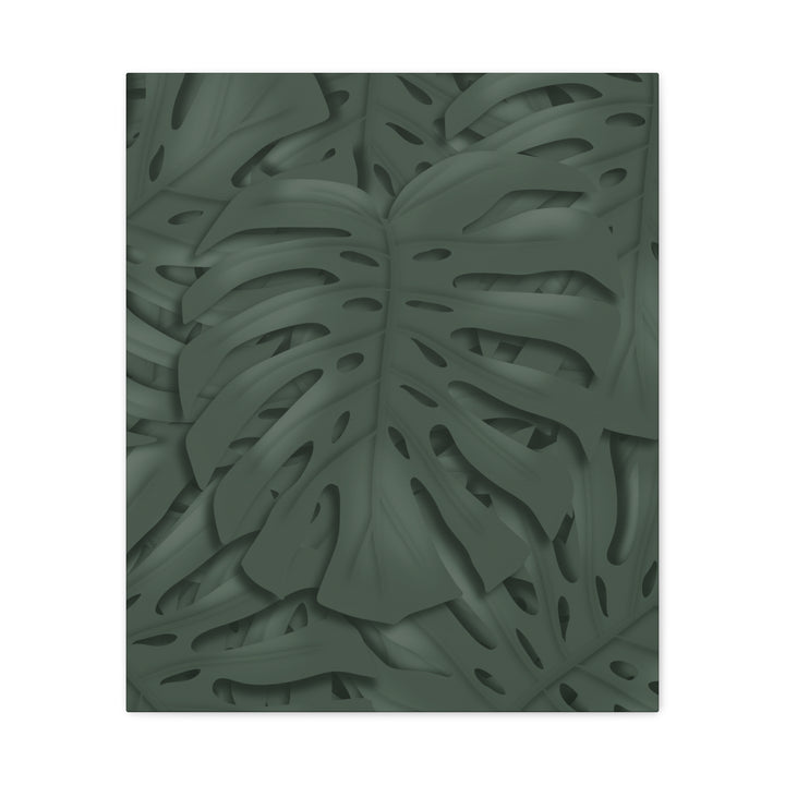 Monstera Canvas Art Tropical Leaf Wall Decor Durable Matte Finish Cotton Canvas Print 24x36
