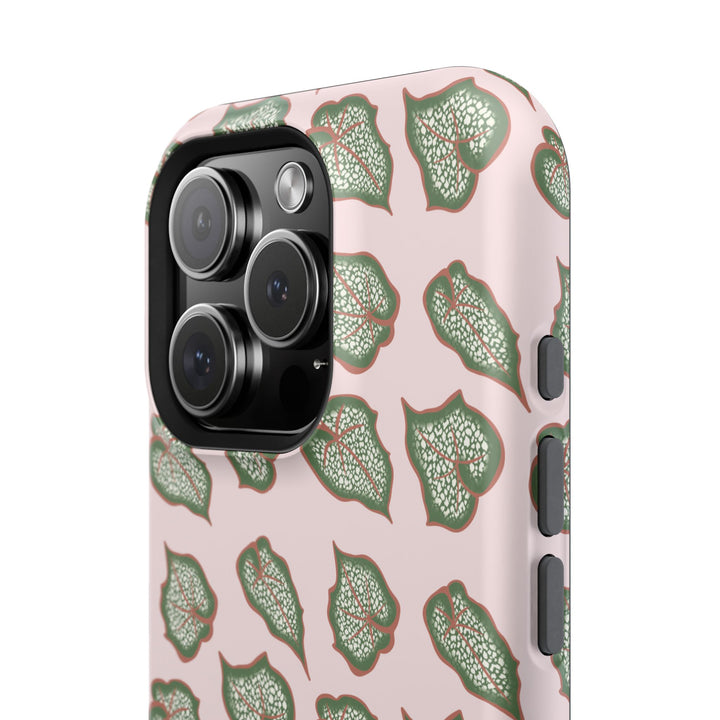Begonia Pattern Phone Case – Dual Layer Protective Cover