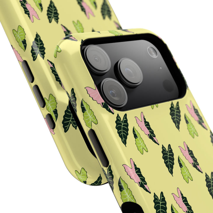 Alocasia Pattern Phone Case – Dual Layer Protective Cover