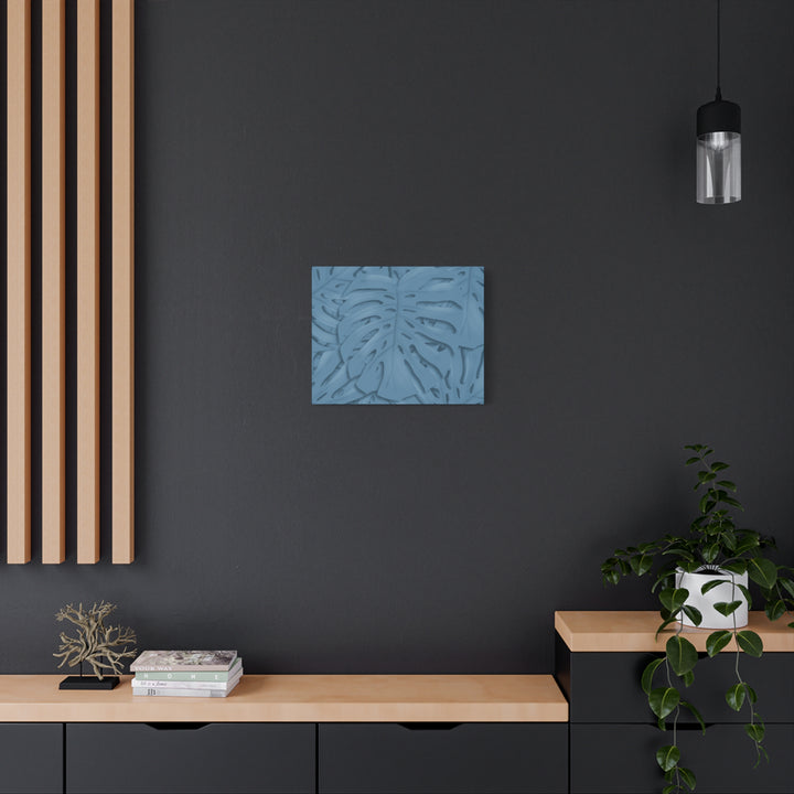 Monstera Canvas Art Blue Monstera Print With Durable Matte Finish For Modern Indoor Wall Decor