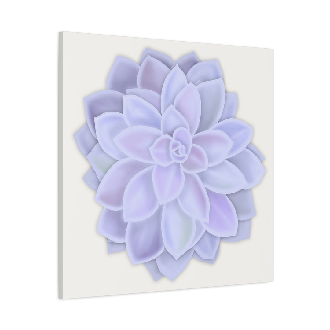 Succulent Canvas Art Pastel Rosette Canvas Durable Cotton Print Botanical Wall Art