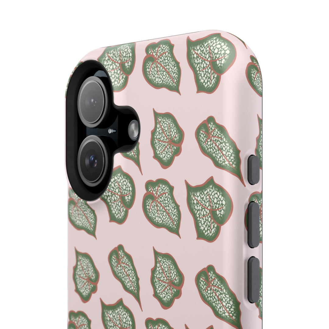 Begonia Pattern Phone Case – Dual Layer Protective Cover