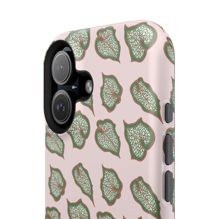 Begonia Pattern Phone Case – Dual Layer Protective Cover