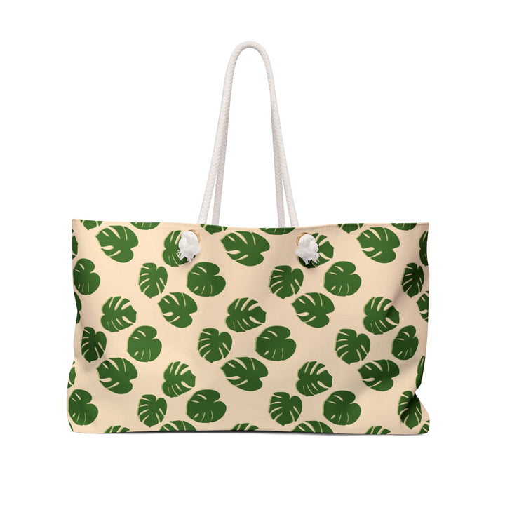 Monstera Pattern Weekender Tote Bag All Over Print Duffel For Travel Beach The Potted Pixel
