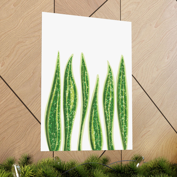 Snake Plant Print The Potted Pixel Large Botanical Poster Matte Finish Unframed Wall Art