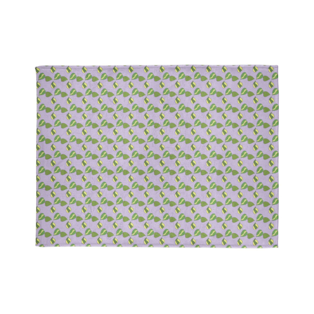 Hoya Kerrii Pattern Cozy Fleece Throw Blanket by Printify