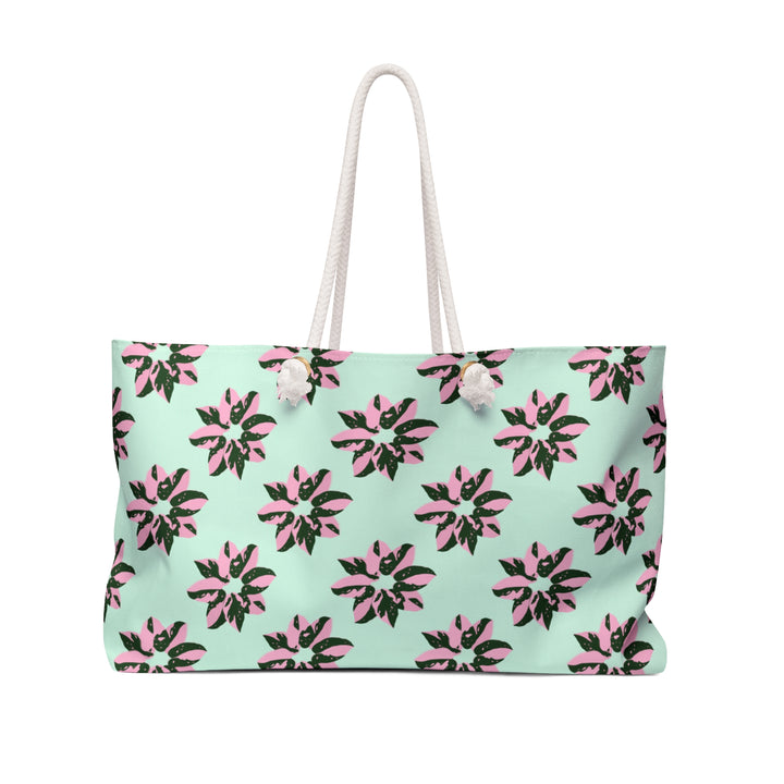 Pink Princess Philodendron Pattern Weekender Bag