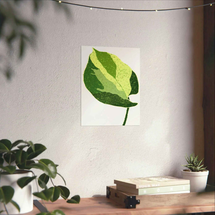 Pothos Wall Art – Botanical Poster on Museum Grade Paper | Indoor Plant Print Unframed - The Potted Pixel