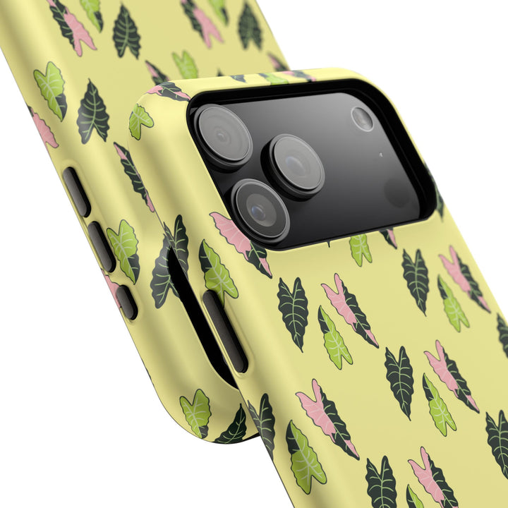 Alocasia Pattern Phone Case – Dual Layer Protective Cover