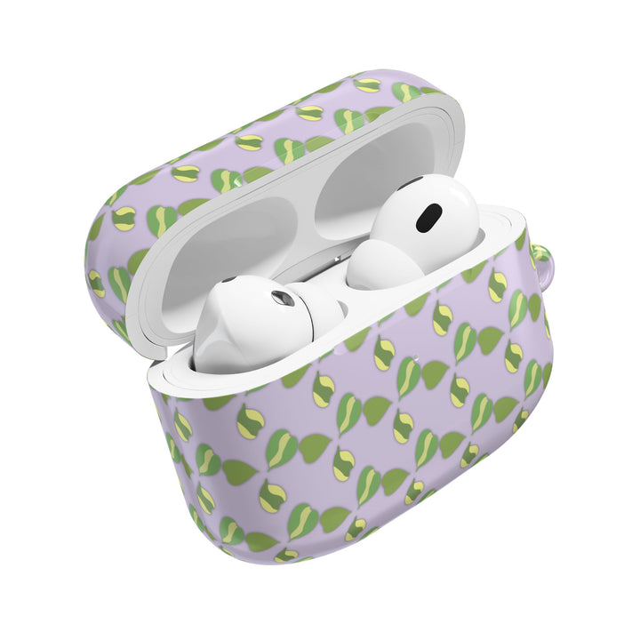 Hoya Kerrii Pattern AirPod Case Plant Inspired Protective Polycarbonate Shell For Wireless Charging