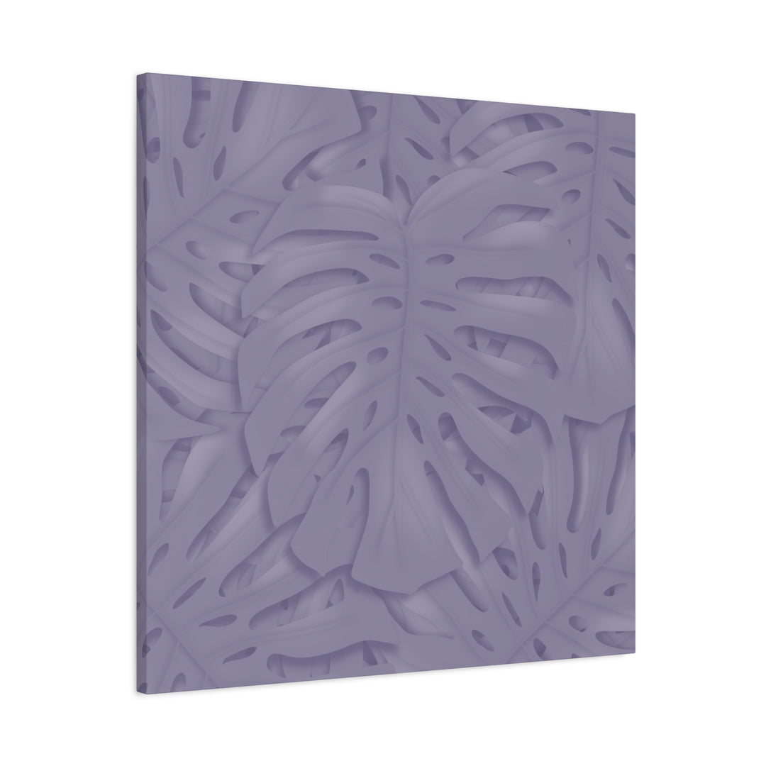 Violet Monstera Canvas Print Stretched Matte Wall Art for Bedroom and Living Room Decor