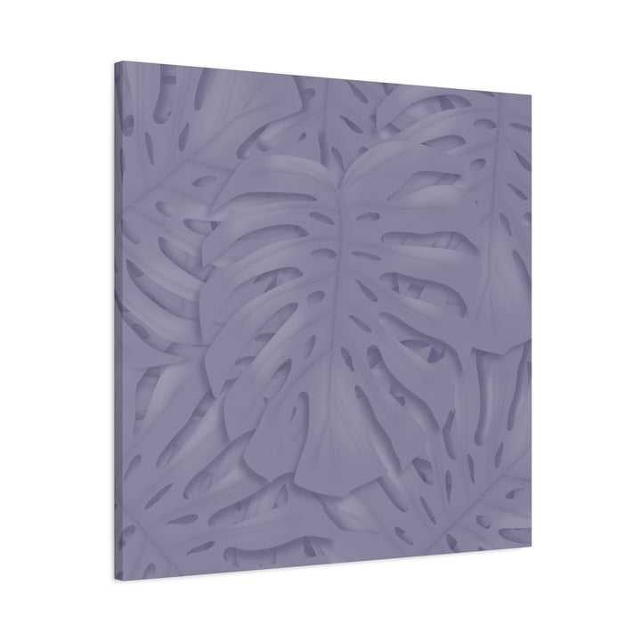 Violet Monstera Canvas Print Stretched Matte Wall Art for Bedroom and Living Room Decor