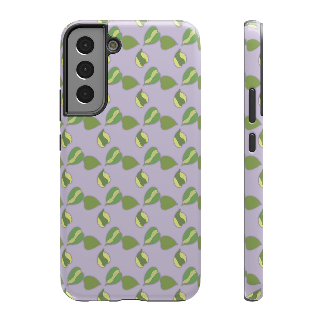 Hoya Kerrii Pattern Impact Resistant Phone Case Green Botanical Protective Cover Full Wrap Print