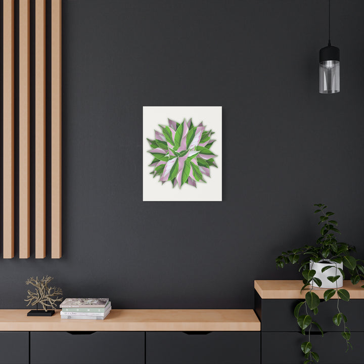 Syngonium Tricolor Canvas Print – Botanical Wall Art - The Potted Pixel