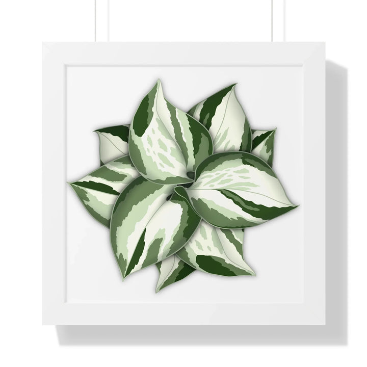 Manjula Pothos Print Framed Wall Art Botanical Poster With Heart Shaped Leaves Indoor Plant Decor