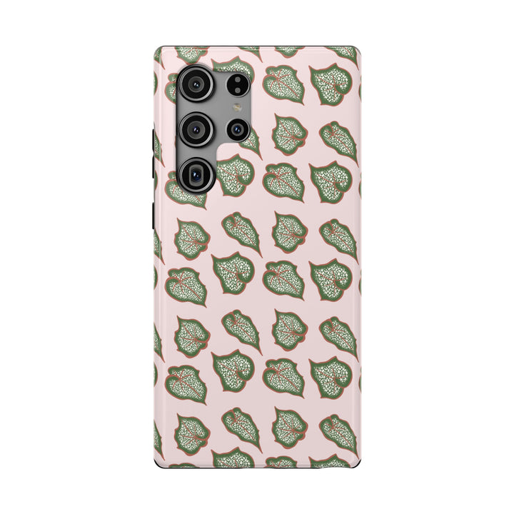 Begonia Pattern Phone Case – Dual Layer Protective Cover