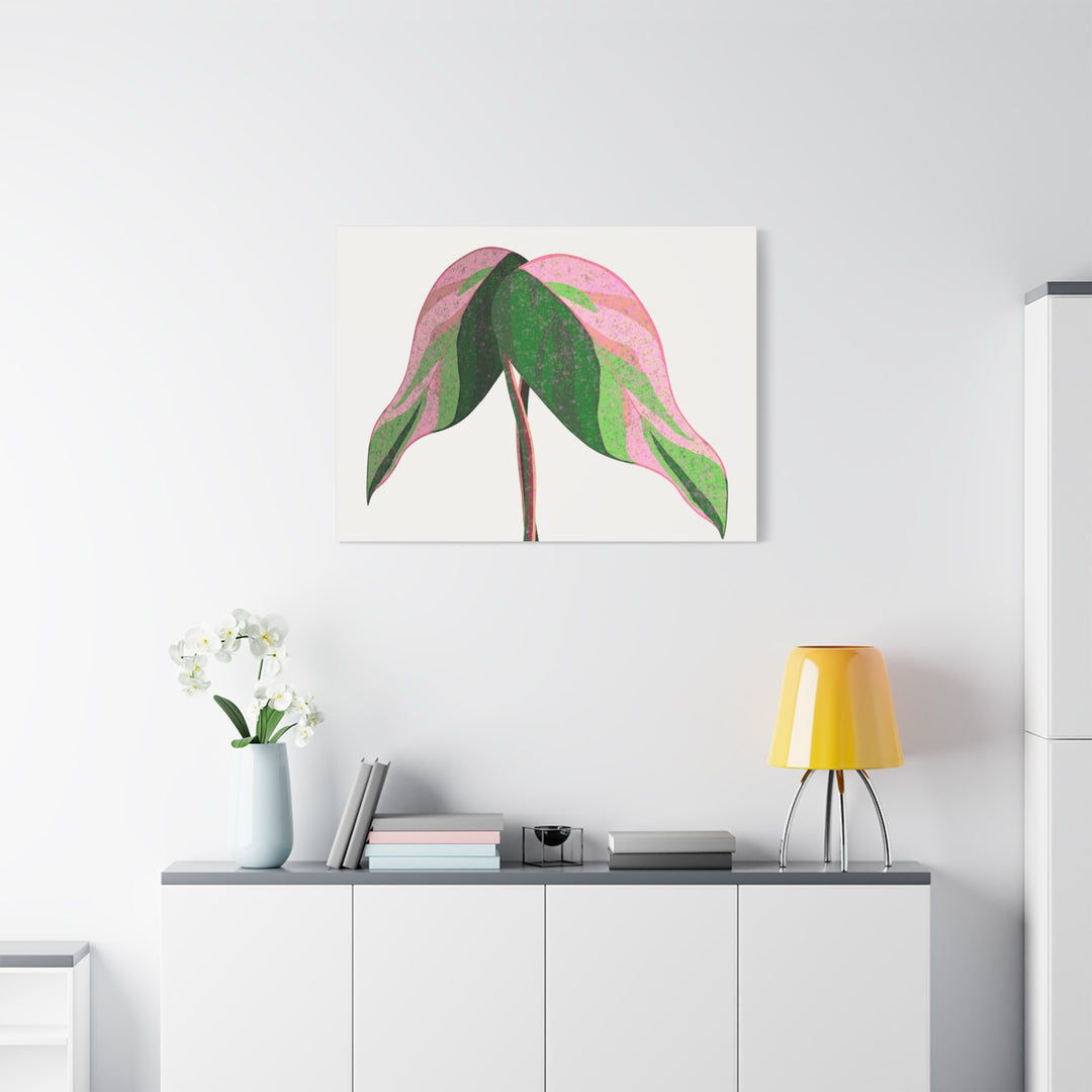 Pink Princess Philodendron Canvas Print Botanical Wall Art For Indoor Decor Modern Living Room Poster