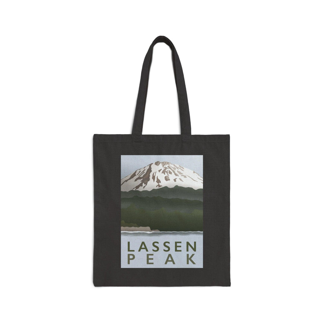 Lassen Peak Organic Cotton Tote Bag With Durable Handles Eco Friendly Minimalist Shopper