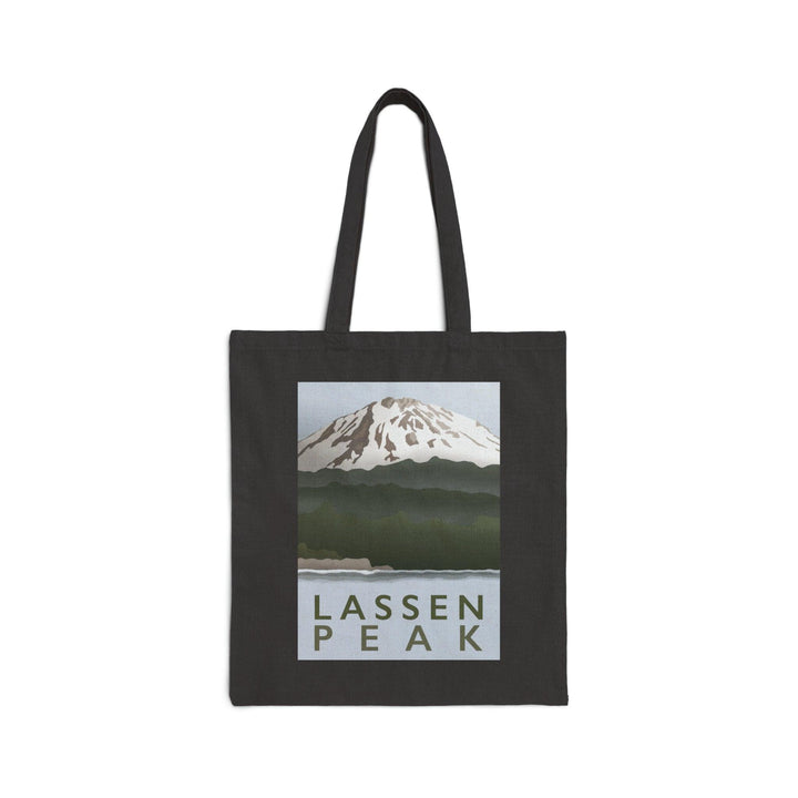 Lassen Peak Organic Cotton Tote Bag With Durable Handles Eco Friendly Minimalist Shopper