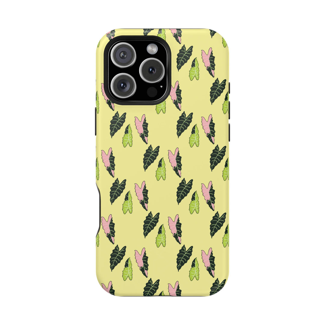 Alocasia Pattern Phone Case – Dual Layer Protective Cover
