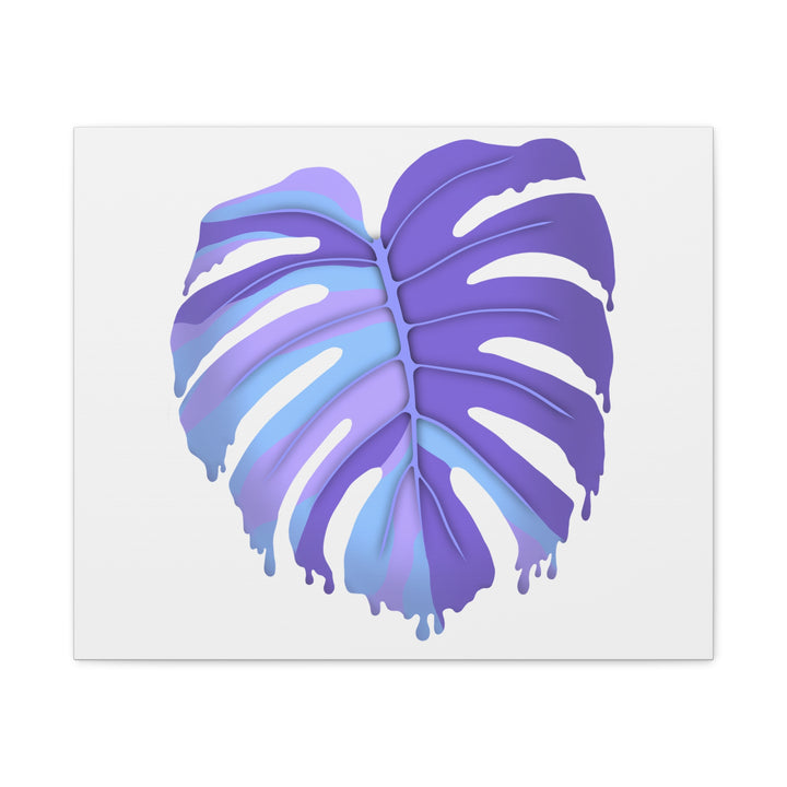 Purple Monstera Canvas Print The Potted Pixel Modern Wall Art For Living Room Decor