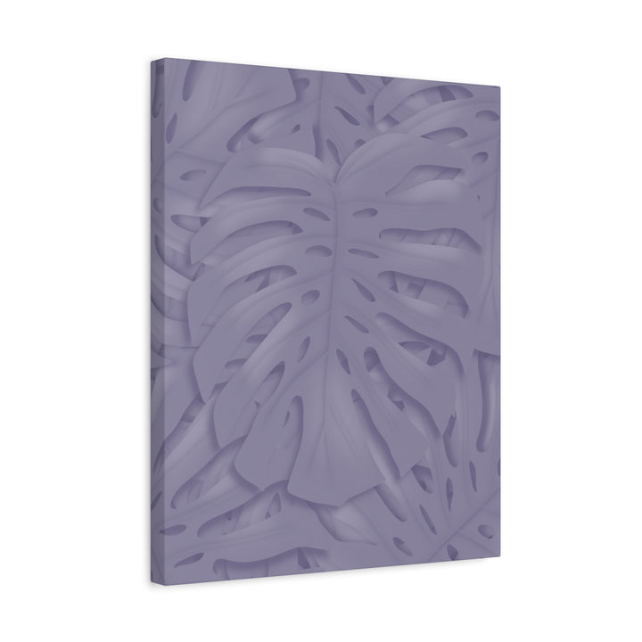 Violet Monstera Canvas Print Stretched Matte Wall Art for Bedroom and Living Room Decor
