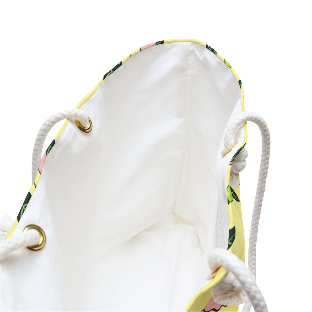 Alocasia Pattern Weekender Tote Bag All Over Print Durable Rope Handles For Beach Weekend Getaway The Potted Pixel