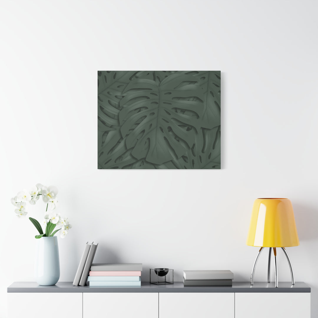 Monstera Canvas Art Tropical Leaf Wall Decor Durable Matte Finish Cotton Canvas Print 24x36