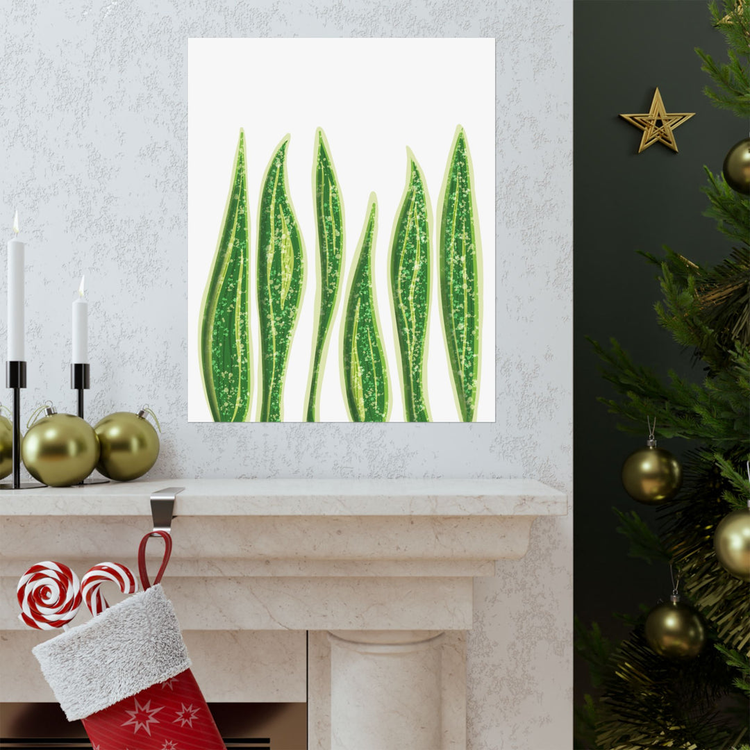 Snake Plant Print The Potted Pixel Large Botanical Poster Matte Finish Unframed Wall Art