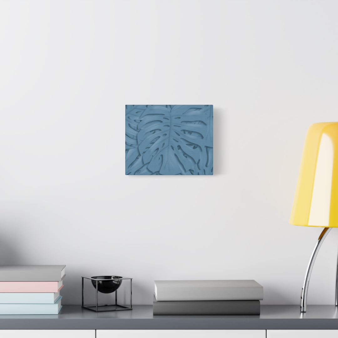 Monstera Canvas Art Blue Monstera Print With Durable Matte Finish For Modern Indoor Wall Decor