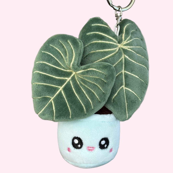 Philodendron Gloriosum Plush Keychain – 5″ Rare Houseplant Bag Charm