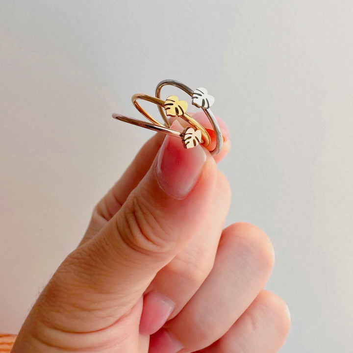 Monstera Deliciosa Dainty Minimal Plant Ring