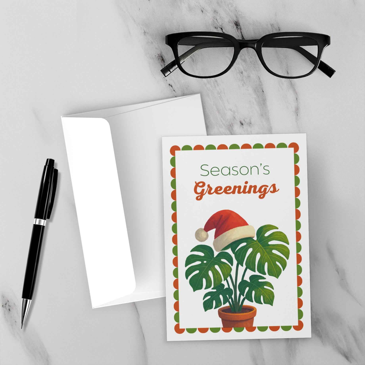 Holiday Greeting Card – Handmade Seasonal Card With White Envelope Included
