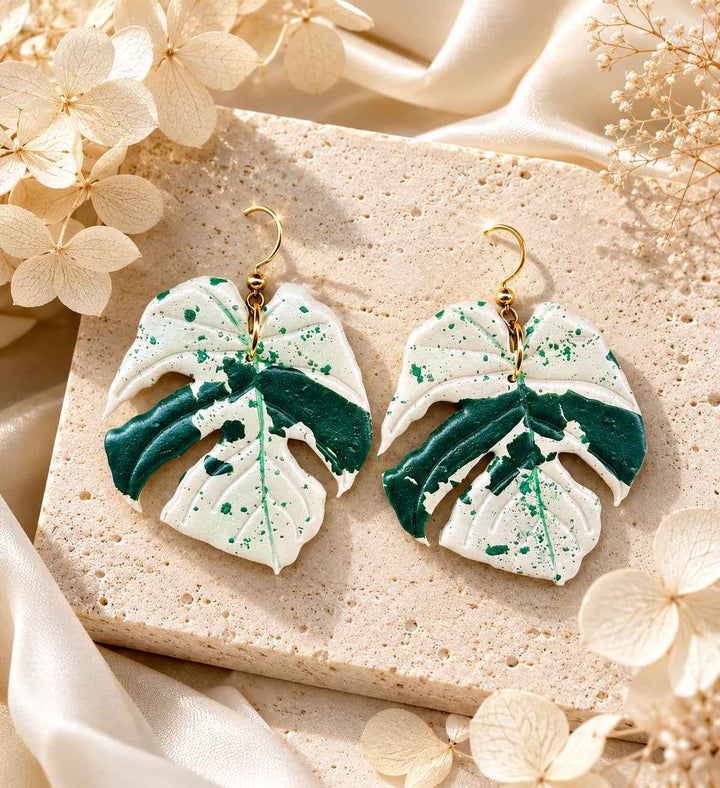Monstera Bulbasaur Earrings
