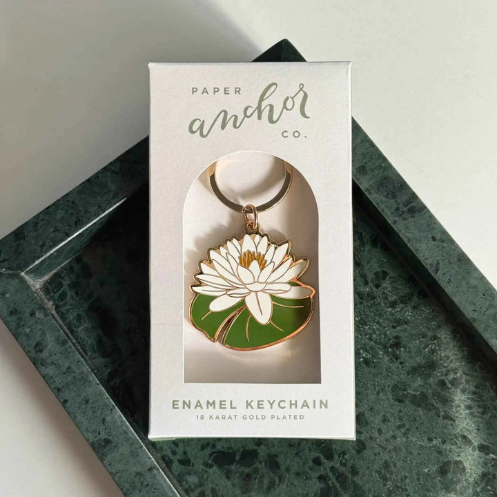 Lillian Water Lily Flower Keychain