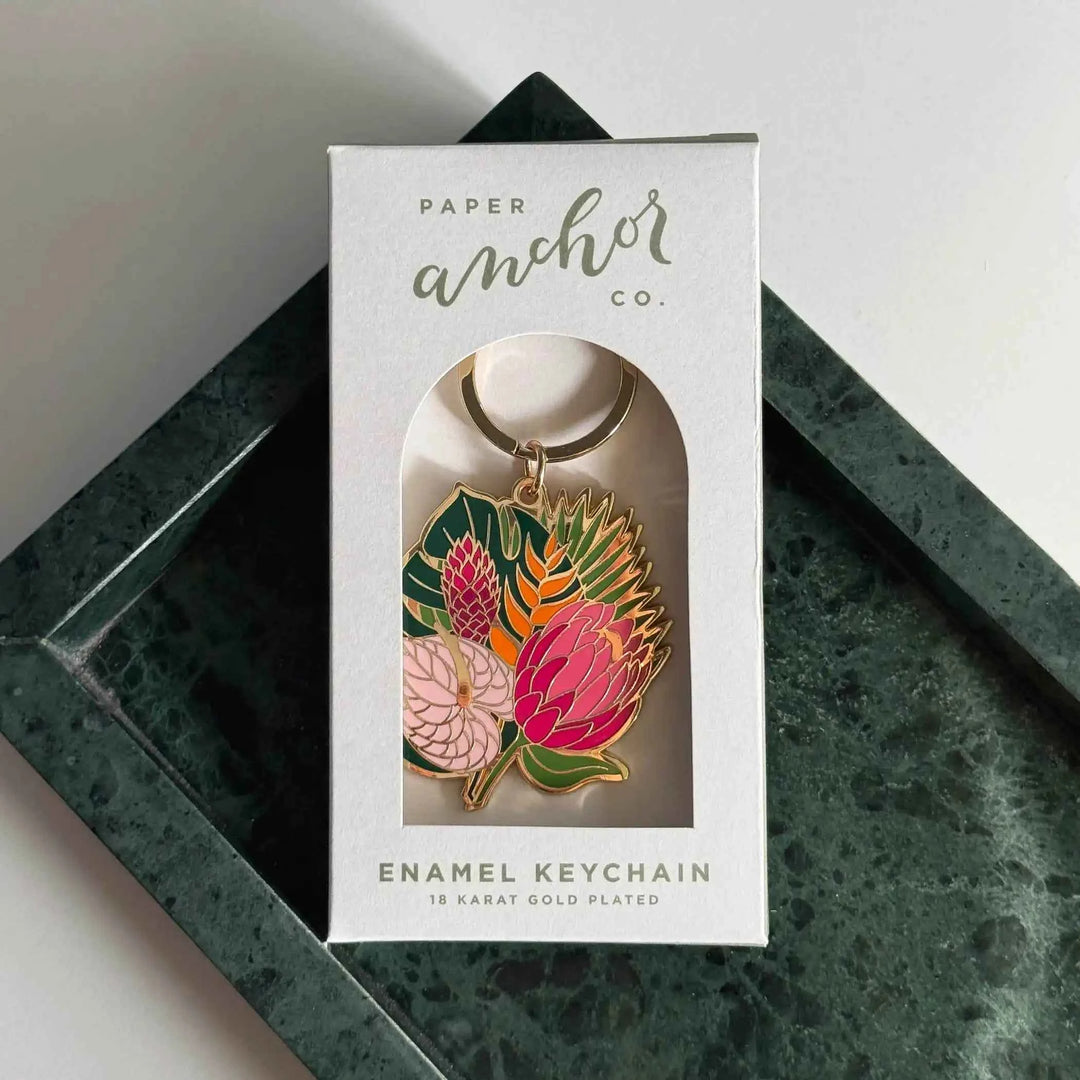 Celeste Tropical Bouquet Flower Keychain