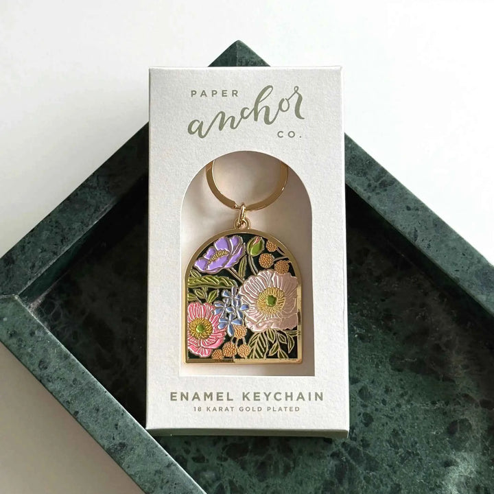 Vibrant Flora Arch Keychain