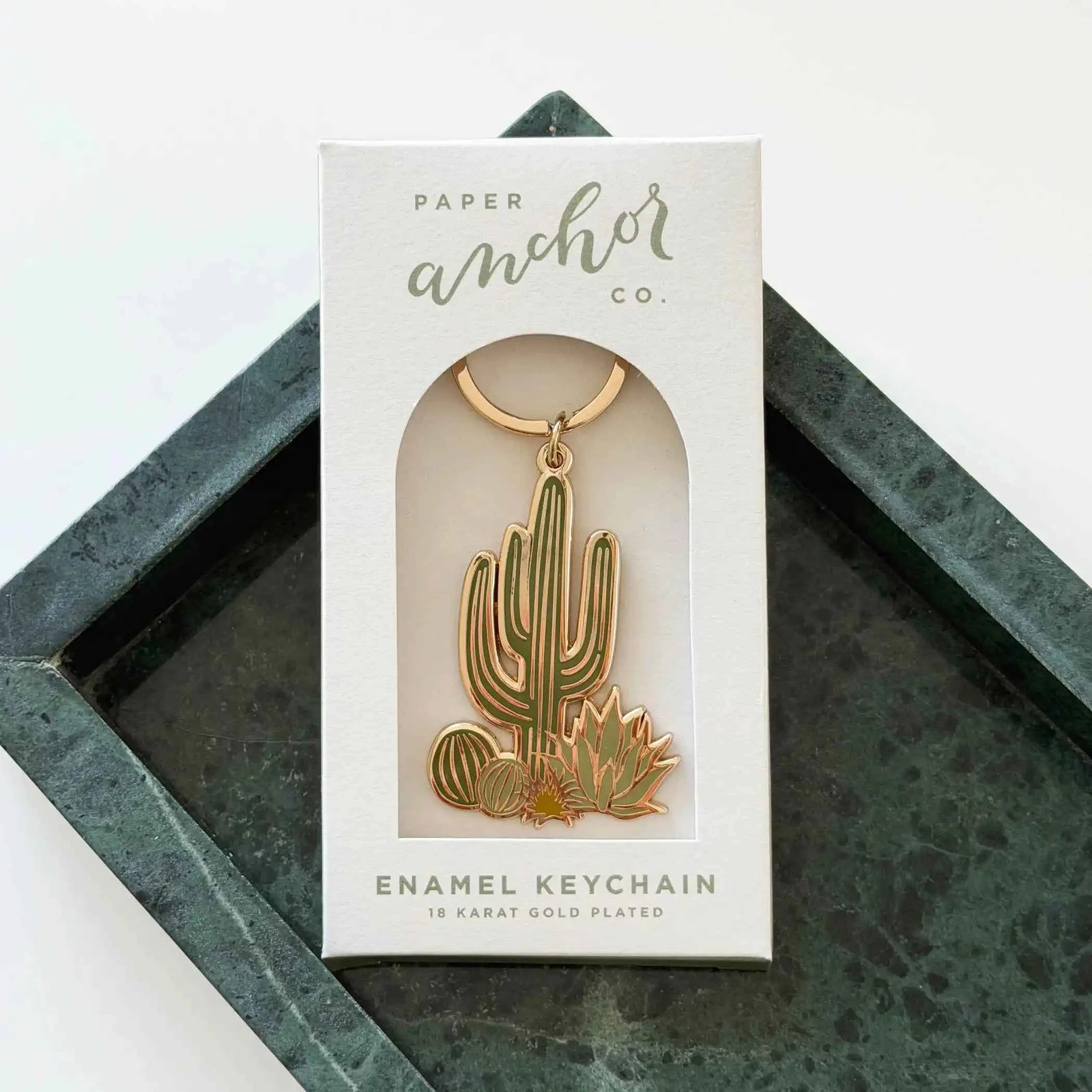 Cactus Cluster Keychain