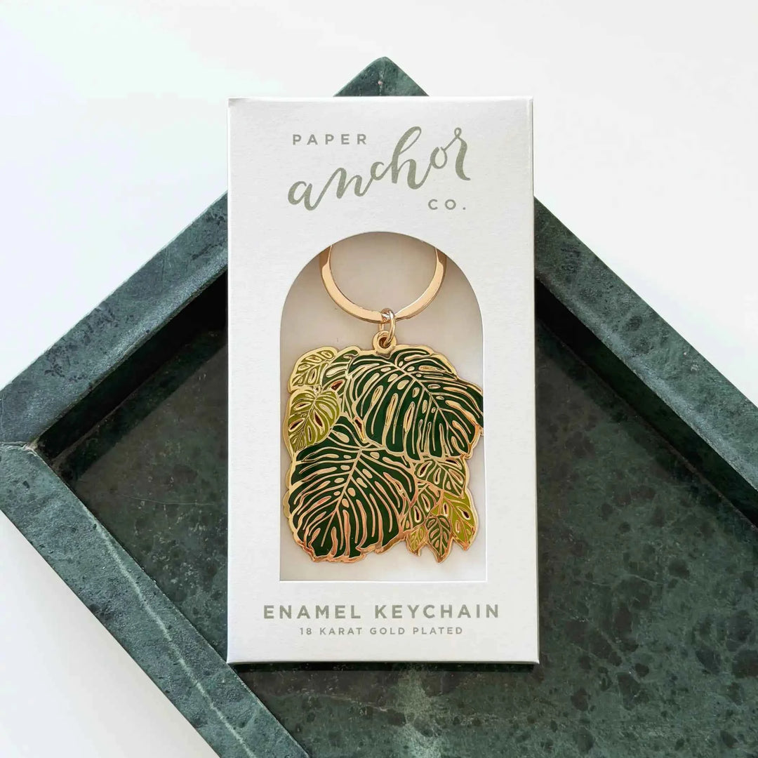 Monstera Tropical Keychain