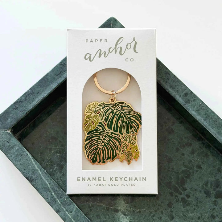 Monstera Tropical Keychain