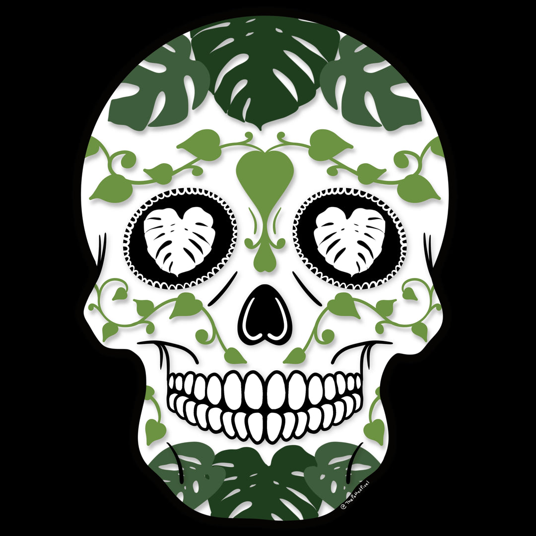 Día de los Muertos Skull Sticker – 3" Die-Cut Vinyl (Pre-Order)