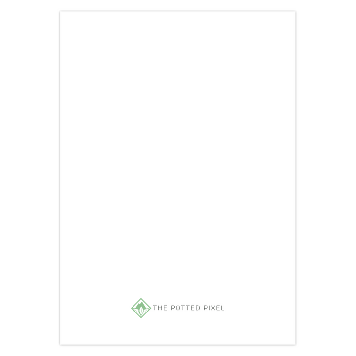 Botanical Graduation Day Card - Leaf Design Folded Card with Envelope