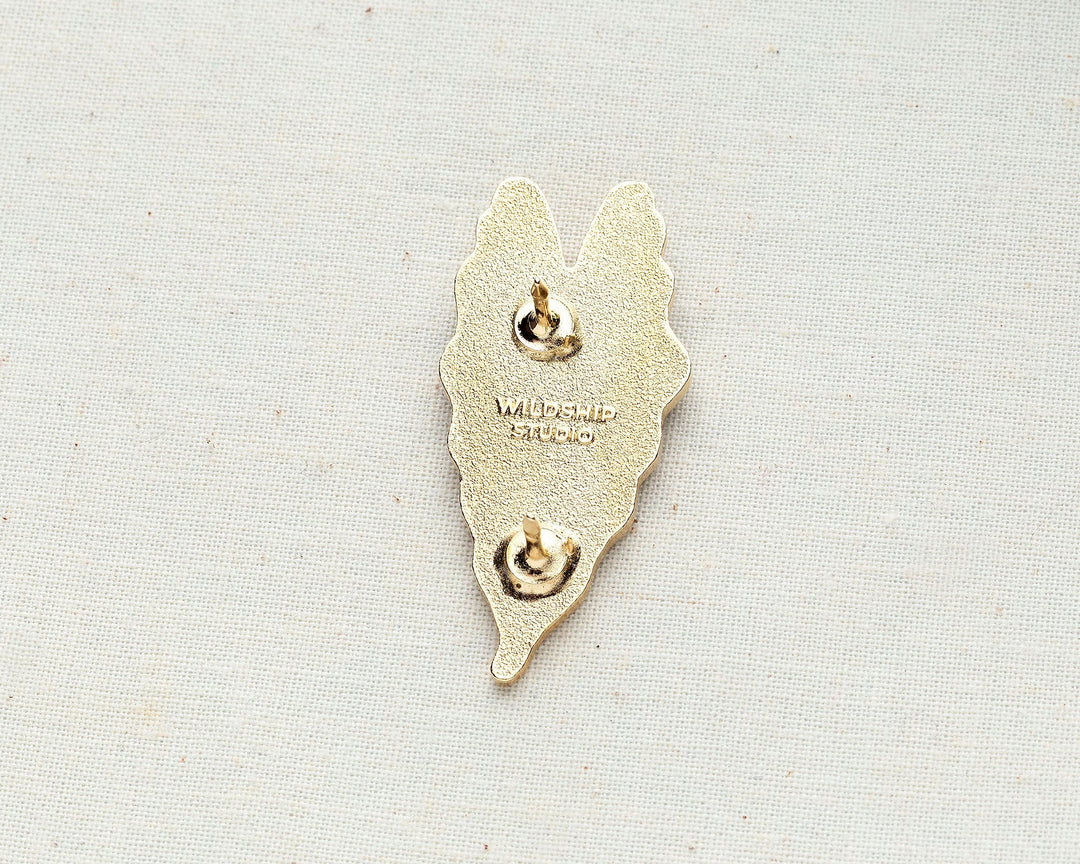 Alocasia Black Enamel Pin