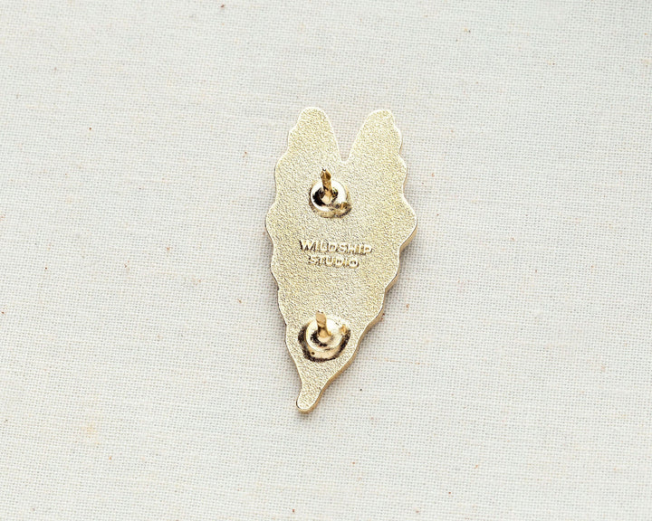 Alocasia Black Enamel Pin