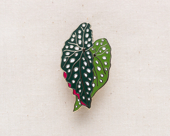 Begonia Plant Enamel Pin